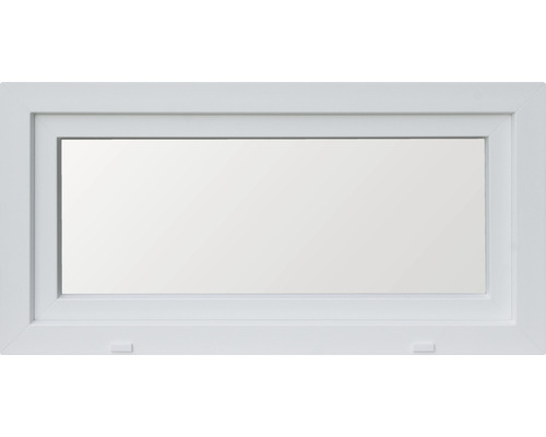 Kellerfenster Dreh-Kipp Kunststoff RAL 9016 verkehrsweiß 1000x600 mm DIN Links (3-fach verglast)