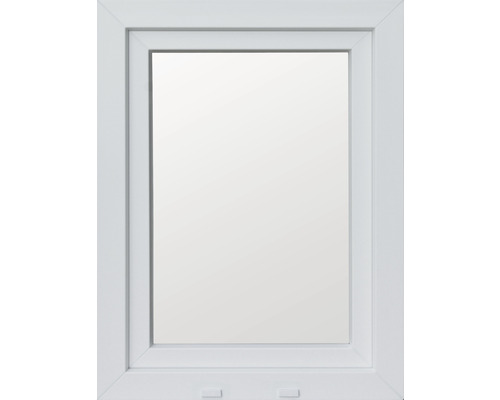 Kellerfenster Dreh-Kipp Kunststoff RAL 9016 verkehrsweiß 600x800 mm DIN Links (3-fach verglast)
