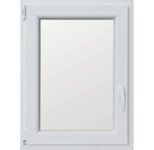 Kellerfenster Dreh-Kipp Kunststoff RAL 9016 verkehrsweiß 600x800 mm DIN Links (3-fach verglast)