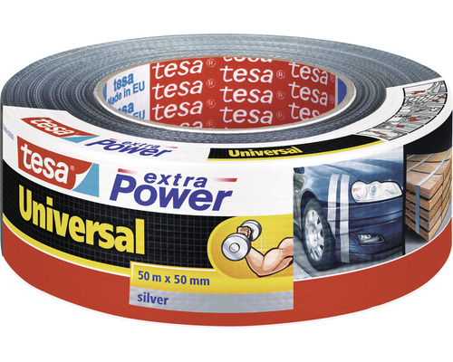 tesa extra Power Universal Reparaturband silber 50m x 50mm Tesa Extra Power Universal Klebeband 50 Meter mal 50 Millimeter