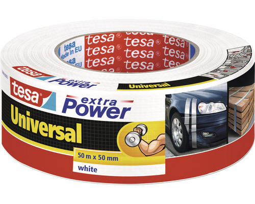 tesa extra Power Universal Reparaturband weiss 50m x 50mm Tesa extra Power Universal Gewebeband, 50 mm x 50 m