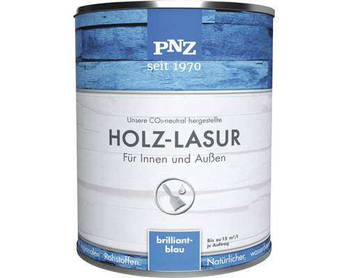 PNZ Holzlasur für Innen und Außen brilliantblau 750 ml