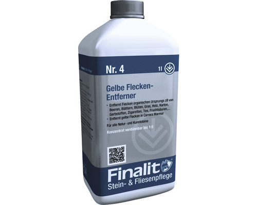 Finalit No. 4 Gelbe Fleckenentferner in einer 1-Liter-Flasche für Natur- und Kunststeine