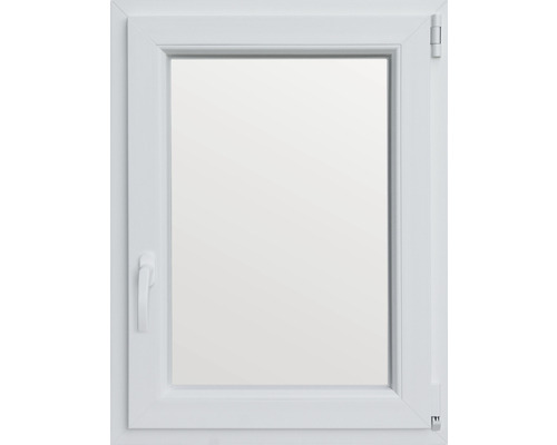 Kellerfenster Dreh-Kipp Kunststoff RAL 9016 verkehrsweiß 600x800 mm DIN Rechts (3-fach verglast)