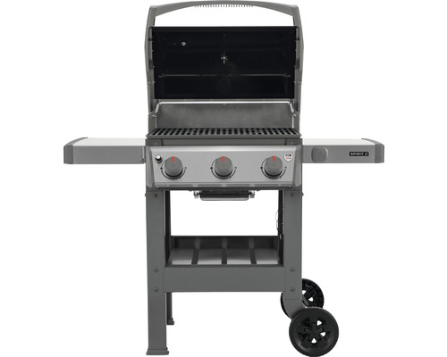Weber Spirit II Gasgrill mit drei Brennern und offenem Deckel