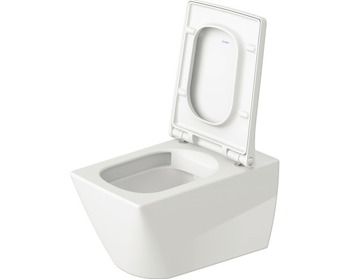 Wand-Tiefspülklosett mit offenem Spülrand und WC-Sitz