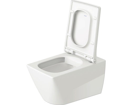 Wand-Tiefspül-WC mit offenem Spülrand und WC-Sitz