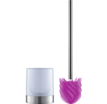 WC-Bürstengarnitur Loomaid edelstahl/pink mit Silikonkopf | HORNBACH