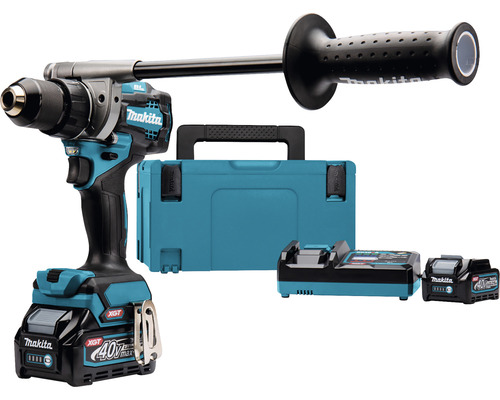 Akku-Bohrschrauber Makita XGT® DF001GD201 40V, inkl. 2 Akkus (2,5 Ah), Ladegerät und MAKPAC Gr.3