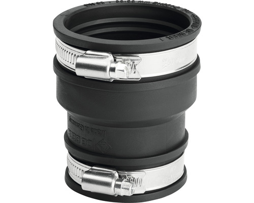 Rohrverbinder aus Gummi mit zwei Schlauchschellen