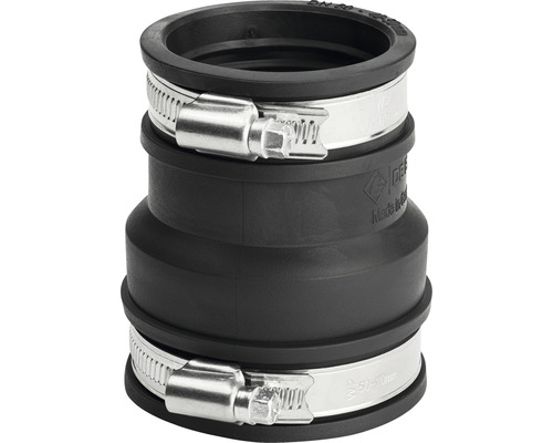 Rohrverbinder aus Gummi mit zwei Schlauchschellen