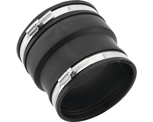 Flexverbinder aus Gummi mit Schlauchschellen