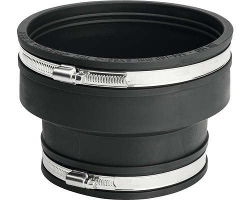 Abwasserrohrverbinder mit zwei Schlauchschellen