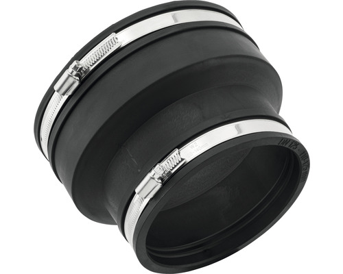 Reduzierstück aus Gummi mit Schlauchschellen