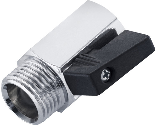 Eckventil mit schwarzem Griff
