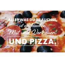 Dekomagnet Alles was du brauchst… Pizza 8,5x5,5 cm