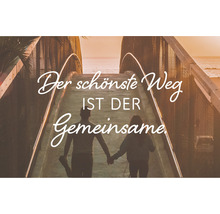 Dekomagnet Der schönste Weg ist der Gemeinsame. 8,5x5,5 cm