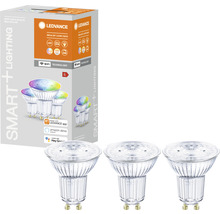 Ledvance Smart WIFI LED-Lampe dimmbar PAR16/PAR51 GU10/5W (32W ) matt 350 lm 2700- 6500 K RGBW 3 Stück-thumb-0