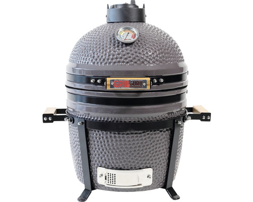 Keramikgrill mit Thermometer und Grill Guru Logo