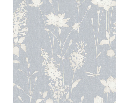 Vliestapete 113343 Laura Ashley Dragonfly Blau Tapete mit floralem Muster