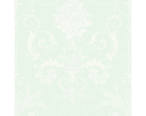 Vliestapete 113380 Laura Ashley Josette Grün Tapete mit floralem Damastmuster