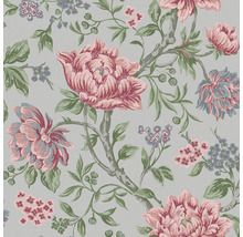 Tapete mit floralem Muster und Rosenmotiven