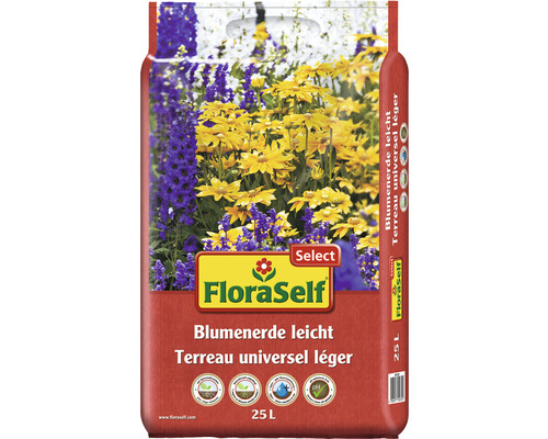 FloraSelf Blumenerde leicht, 25 Liter