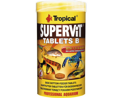 Futtertabletten Tropical Supervit Tablets B 250 ml Tropical Supervit Tabletten B für Bodenfresser im Behälter