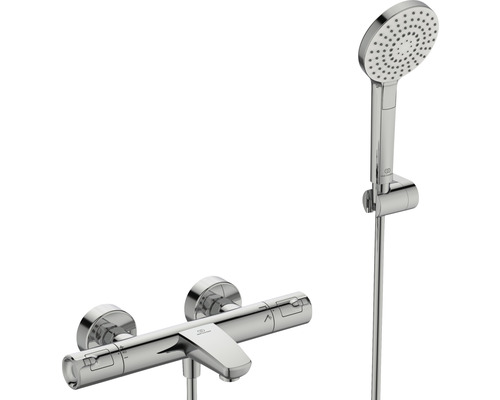 Ideal Standard Badewannenarmatur mit Thermostat CERATHERM T50 chrom A7696AA Aufputz Duscharmatur mit Handbrause