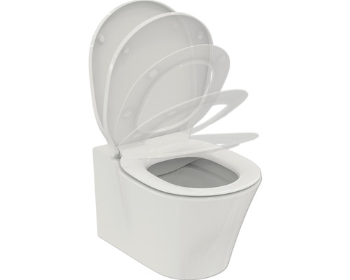 Ideal Standard Wand-WC Set Connect Air Tiefspüler ohne Spülrand weiß glänzend mit WC-Sitz E248201