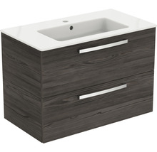 Waschtischunterschrank mit zwei Schubladen und Aufsatzwaschbecken