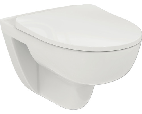 Wand-Tiefspülklosett mit Deckel