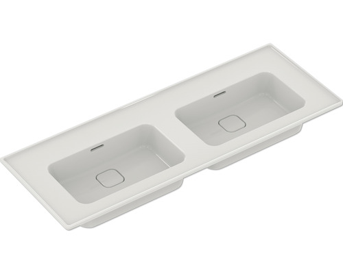 Ideal Standard Doppelwaschtisch Strada II 124 x 46 cm weiß glänzend T363601 Doppelwaschtisch für das Badezimmer