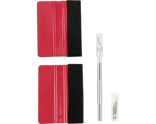 Applikationswerkzeug-Set mit Rakel, Filzkante und Cutter