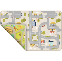 Spielteppich mit Stadt- und Bauernhofmotiven