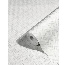 Vliestapete 33315 Botanica Geometrisch Holz-Optik weiß