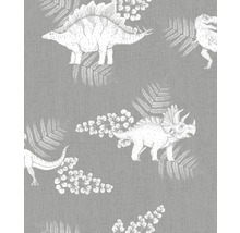 Tapete mit Dinosauriern und Farnmotiven