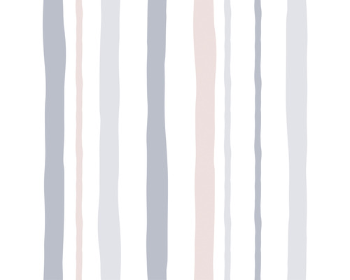 Vliestapete 45833 Kids Walls Streifen rosa blau grau Tapete mit Streifenmuster