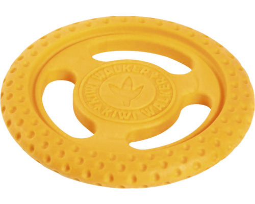 Gelber Hundefutterring aus Gummi