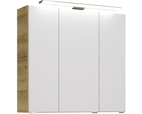 Badezimmerschrank mit drei Türen und Beleuchtung