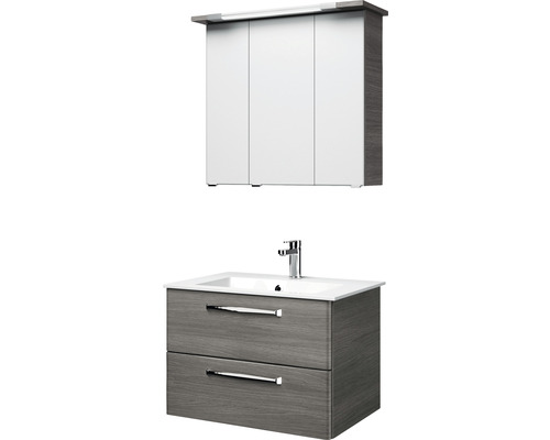 Waschtischunterschrank mit Waschbecken und Spiegelschrank für das Badezimmer