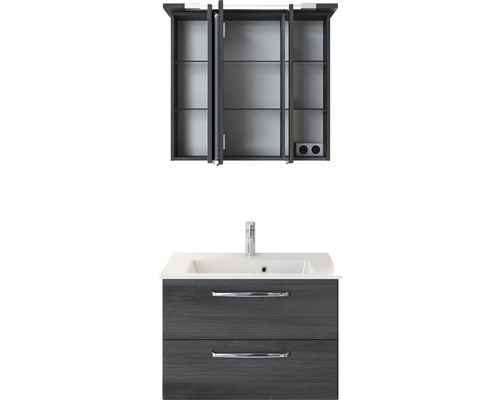 Badezimmer Waschtischkombination mit Spiegelschrank und zwei Schubladen