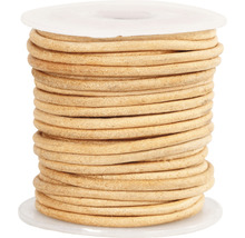 Lederband beige 2 mm 10 m