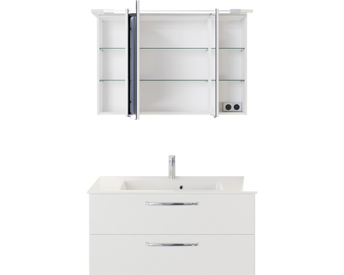 Waschtischkombination mit Spiegelschrank für das Badezimmer