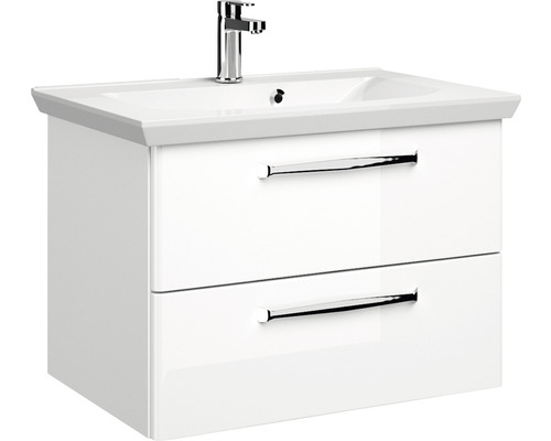 Waschtischunterschrank mit zwei Schubladen, Waschbecken und Armatur