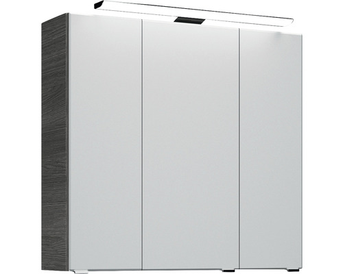 Dreitüriger Badezimmerschrank mit Beleuchtung