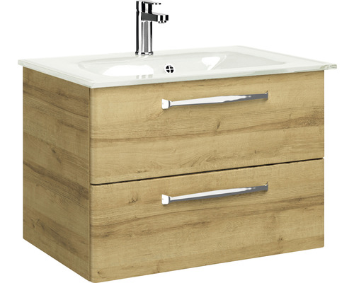 Waschtischunterschrank mit zwei Schubladen und Waschbecken