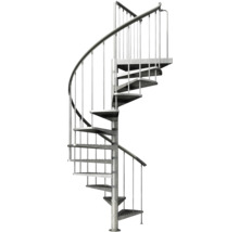 Pertura Aussenspindeltreppe Sania Ø 155 cm mit Lochblechstufen und Geländer 16 Stufen/17 Steigungen-thumb-1 Pertura Aussenspindeltreppe Sania Ø 155 cm mit Lochblechstufen und Geländer 16 Stufen/17 Steigungen-thumb-1