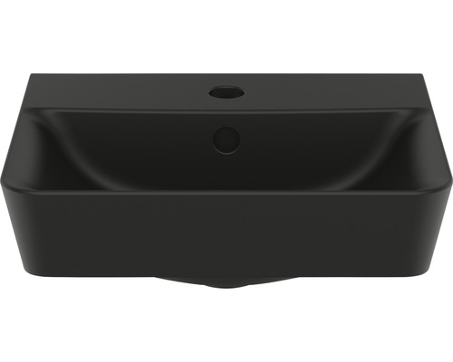 Schwarzes Aufsatzwaschbecken aus Keramik