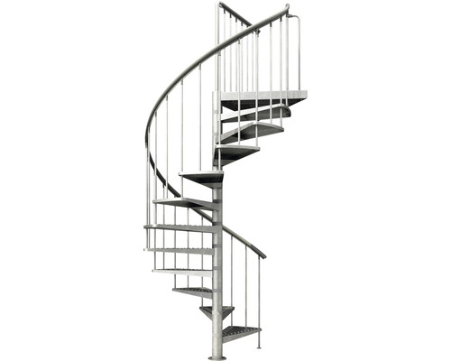 Metallwendeltreppe mit Geländer